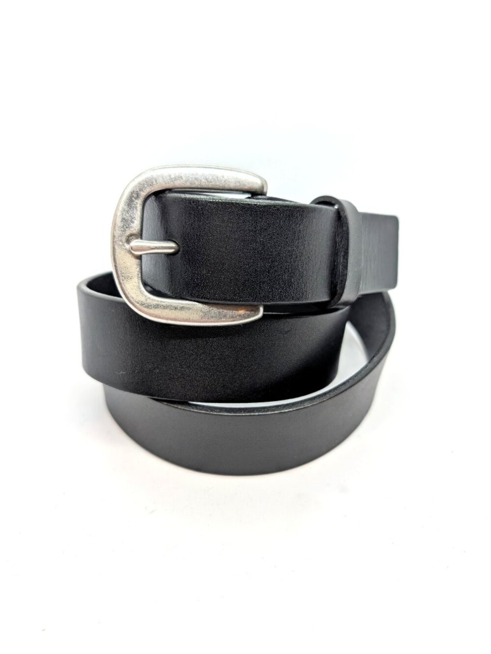 Kids Black Leather Belt Boys Youth Size Medium 26-30 inch Waist Classic Casual